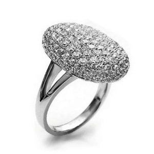 NEW 925 SILVER DIAMOND ENGAGEMENT RING, CUTE RING, SHINY RING.